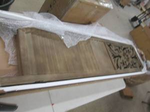 lot 161 image: craved wood screen panel 29...
