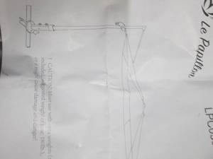 lot 164 image: outdoor adjustable umbrella with ba...