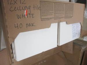 lot 211 image: 12x12 celing tile white 40 pcs ...