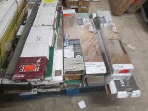 lot 227 image: pallet of viynl and peel and stick ...
