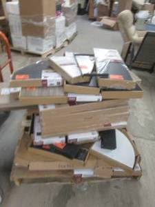 lot 233 image: pallet of shelfs ...