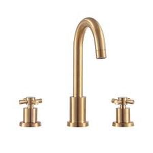 lot 37 image: Messina 8 in. Widespread 2-Handle Bathroom Faucet in Matte Gold by Avanity- open box not used