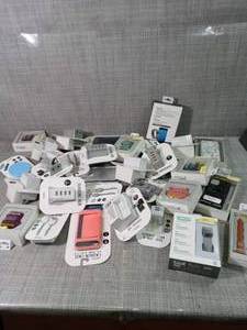 lot 15 image: Mixed lot of Mixed lot of USB cables, charging hubs, phone cases,and  air pod cases
