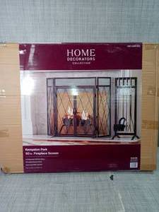 lot 38 image: Home Decorators Collection Kempston Park Oil-rubbed Bronze 3-panel 50 In.- set of 2 - not used