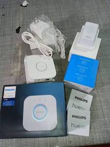lot 55 image: Smart Bridge by Philips Hue & Chime by Ring- not tested - open box not used