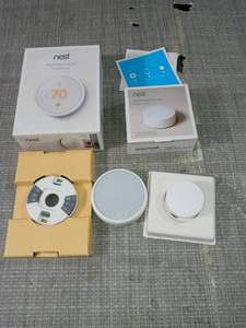lot 79 image: Google Nest Thermostat & Google Nest Temperature Sensor- not tested