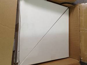 lot 71 image: Oval 10 in. x 10 in. Glass Corner Shelf in Silver by Foremost- set of 2 - not used
