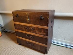 Faux Steamer Trunk Chest of Drawers