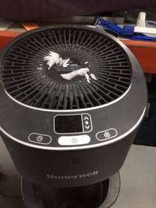 lot 21 image: Honeywell Germ Free Cool Moisture UV Tower Humidifier and Honeywell Home Cool Mist Humidifier 1.5 Gal. Working Condition - Need filters