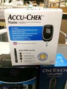 lot 61 image: Accu-Chek Nano Meter, Bayer Contour USB, and OneTouch UltraMini