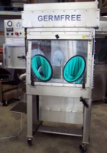 lot 2 image: WOW ONE JUST SOLD ONLINE FOR $4000&nbspGermfree LFGI-3USP Laminar Flow Glove Box Isolation Chamber Fume Hood with Gloves - GREAT Working Condition THIS IS OUR 2ND ONE WE ARE SELLING