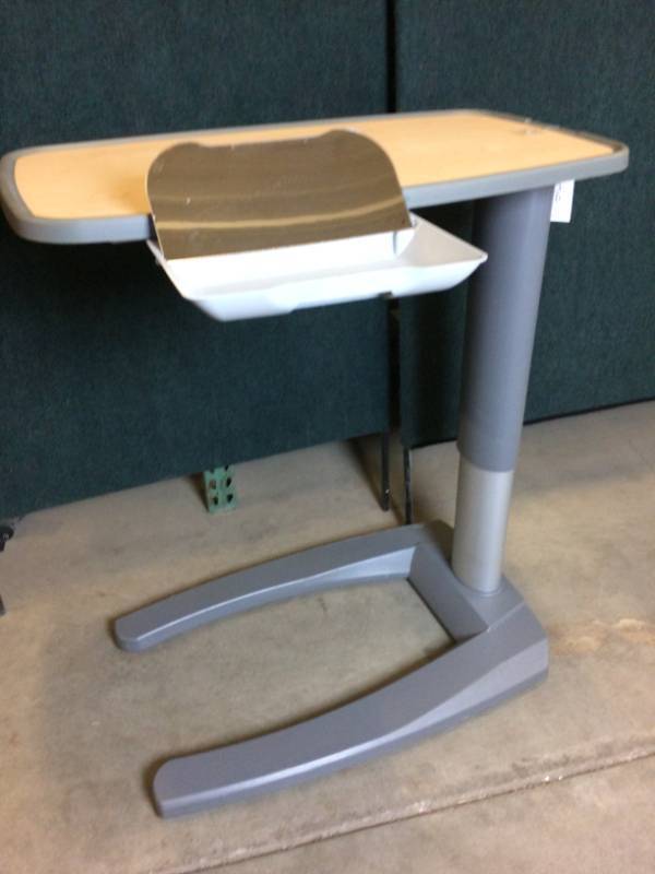MSRP $800 Award Winning Stryker Trufit Overbed Table With Vanity Mirror - Good Condition