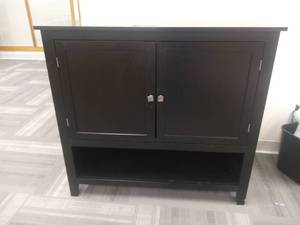 lot 20 image: 36 Black 2 Door Cabinet
