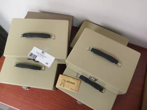 lot 34 image: 5 Cash Boxes 3 With Keys