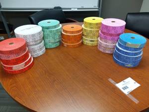 lot 49 image: Smiley Face Tickets in Assorted Colors