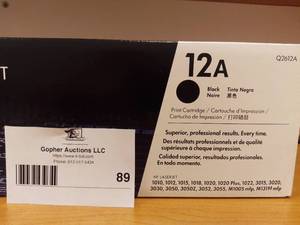 lot 89 image: HP Laserjet 12A Black Ink