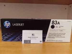 lot 91 image: HP Laserjet Pto 83X Black Ink