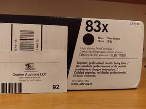 lot 92 image: HP Laserjet Pto 83X Black Ink