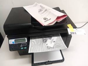 lot 83 image: 4-in-1 HP LaserJet M1217nfw MFP (Works Great)
