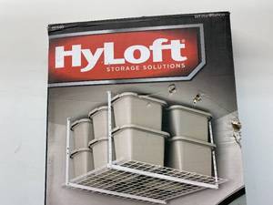 HYLOFT 45 in. W x 45 in. D Garage Ceiling Mount Storage Unit in White