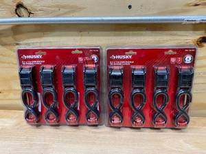 HUSKY Lot of 2-  6 ft. x 1 in. Cam Buckle Tie-Downs 4-Pack