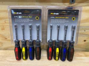PRO-GRADE Lot of 2-  4 Pc. Nut Driver Sets