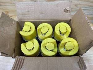RUST-OLEUM Case of 6-  Solvent-Base Inverted Marking Paint, High Visibility Yellow, 15 oz