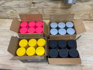 Lot of 24 Cans of Enamel Spray Paint (various colors and brands)