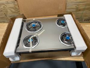 SUMMIT APPLIANCE 30-in 4 Elements Coil Metallic Look Electric Cooktop