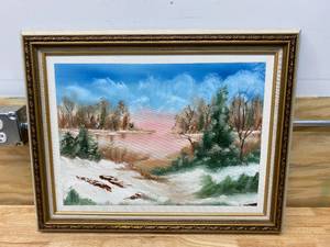 Framed Painting on Canvas (nature scene)