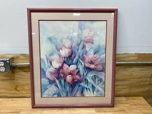Framed Floral Artwork