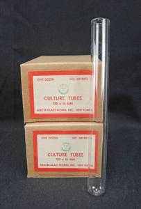 lot 11 image: Set of 24 Mercer Glass Works 150 X 16 MM No Lip Pyrex Glass Culture Test Tubes