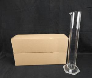 lot 114 image: Set of 2 Mercer Glass Works Merco 1000 ML Glass Graduated Cylinders