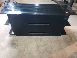 lot 18 image: Glass TV Stand