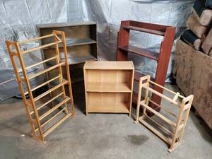 lot 19 image: Book Shelves and DVDVHS Stands