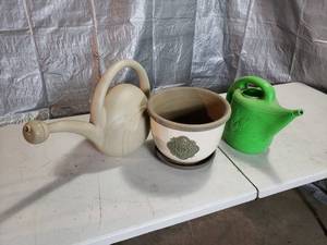 lot 57 image: Flower Pot and 2 Waterers