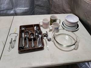 lot 59 image: Silverware and Dishes