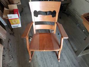 lot 64 image: Wooden Rocking Chair