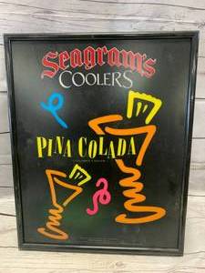 lot 5 image: Seagrams Pina Colada Sign Doesnt Light 16 X 20