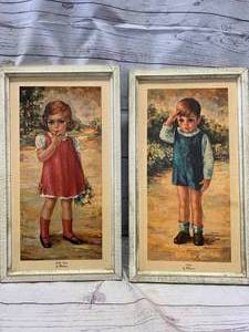 lot 9 image: MEDIROS Salute & Little Sister Framed Approximately 10 X 18