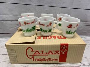 lot 13 image: Case of 6 Vintage Tom & Jerry Milk Glasses