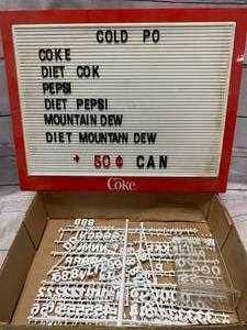 lot 50 image: Vintage Coke Letterboards & Letters