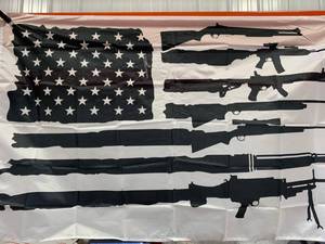 lot 53 image: United States Firearm Flag 3 X 5