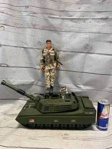 lot 76 image: Vintage Army Doll & GI Joe Tank