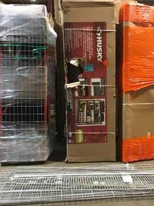 Lot of Metal storage shelving units and parts some for parts or repair