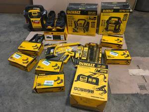 Lot of assorted Dewalt Tools and accessories customer returns see pictures