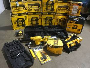 Lot of assorted Dewalt Tools and accessories customer returns see pictures