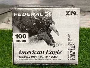 lot 35 image: 100 Rounds Military Grade .223 55gr Ammo Ammunition