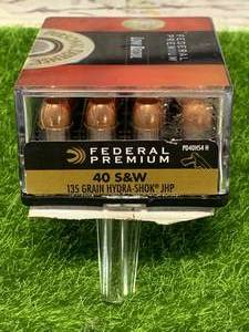 lot 110 image: 15 Rounds .40 S&W 135gr Ammo Ammunition
