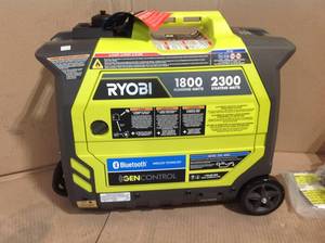 lot 6 image: Ryobi 2,300-Watt Recoil Start Bluetooth Super Quiet Gasoline Powered Digital Inverter Generator with CO Shutdown Sensor in good condition